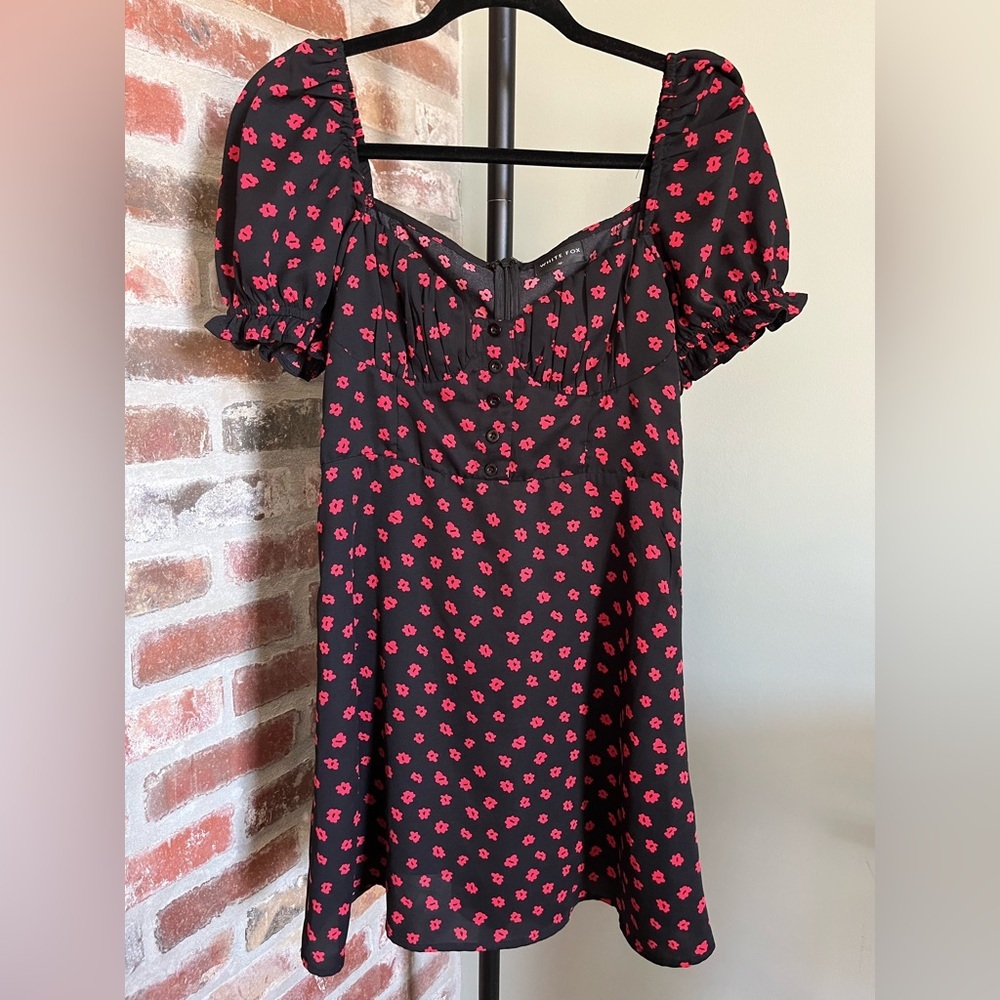 White Fox Boutique floral Kendra Mini Dress | size medium